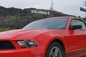 Sally under Hollywood Sign