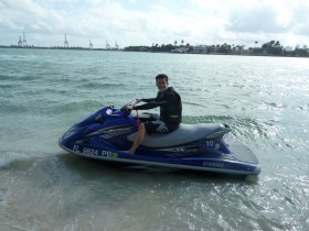 Paul on the Ski at Monument Island