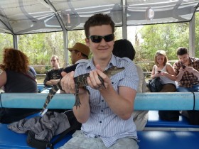 Paul holding Baby Gator