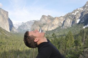 Paul Drinking from Miniature Waterfall!