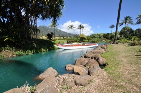 Catamaran in Pond