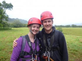 Me & Paul in our nice helmets!