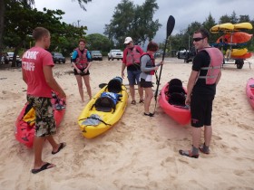 Kayaks ready to go