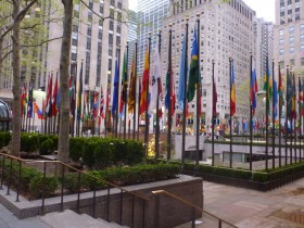 Flags at Rockefeller centre
